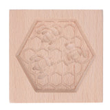 Wooden Cookie Mould Beechwood Reusable Washable Biscuit Press Stamp Mold for Kitchen Baking Bee - Extra Image