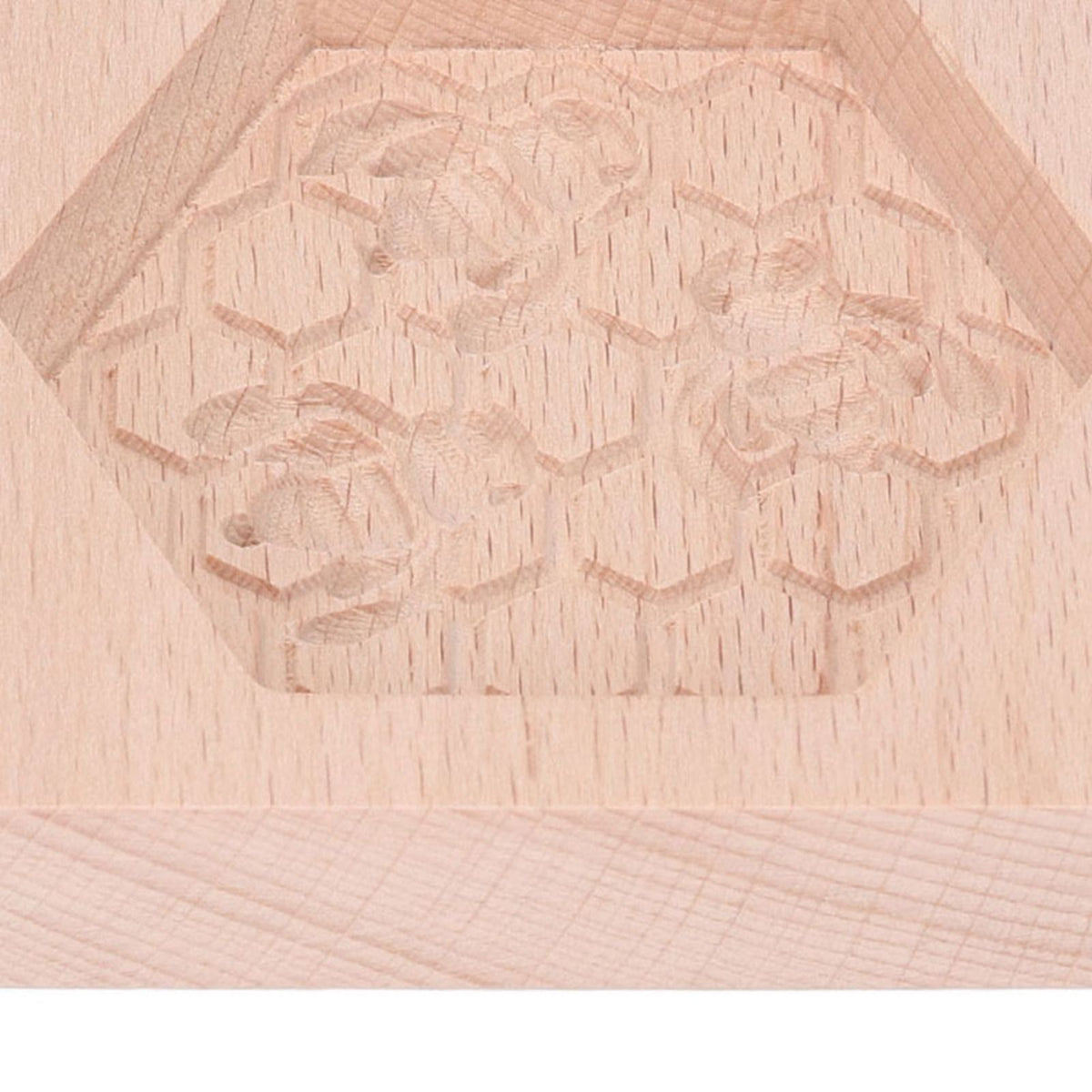 Wooden Cookie Mould Beechwood Reusable Washable Biscuit Press Stamp Mold for Kitchen Baking Bee