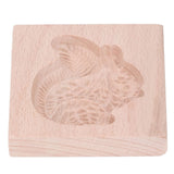 Wooden Cookie Mould Beechwood Reusable Washable Biscuit Press Stamp Mold for Kitchen Baking Squirrel