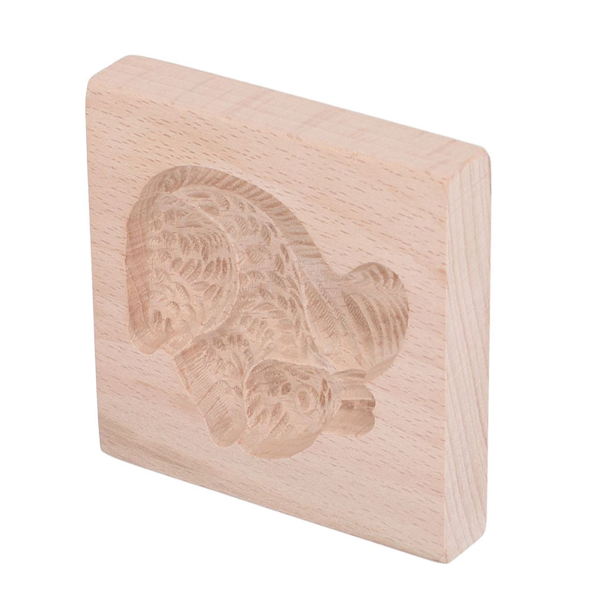 Wooden Cookie Mould Beechwood Reusable Washable Biscuit Press Stamp Mold for Kitchen Baking Squirrel