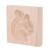 Wooden Cookie Mould Beechwood Reusable Washable Biscuit Press Stamp Mold for Kitchen Baking Squirrel - Extra Image
