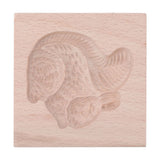 Wooden Cookie Mould Beechwood Reusable Washable Biscuit Press Stamp Mold for Kitchen Baking Squirrel