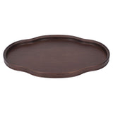 Tea Tray Walnut Color Multifunctional Textured Bamboo Coffee Table Tray for Guest Reception