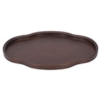 Tea Tray Walnut Color Multifunctional Textured Bamboo Coffee Table Tray for Guest Reception