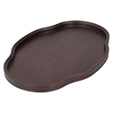 Tea Tray Walnut Color Multifunctional Textured Bamboo Coffee Table Tray for Guest Reception