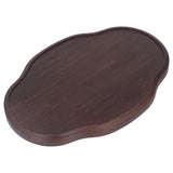 Tea Tray Walnut Color Multifunctional Textured Bamboo Coffee Table Tray for Guest Reception - Extra Image