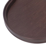 Tea Tray Walnut Color Multifunctional Textured Bamboo Coffee Table Tray for Guest Reception