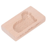 Animal Cookie Mold Lovely Vivid Wooden Biscuit Press Stamp Easy Demoulding Smoothly Cookie Mold Lamb - Rear View