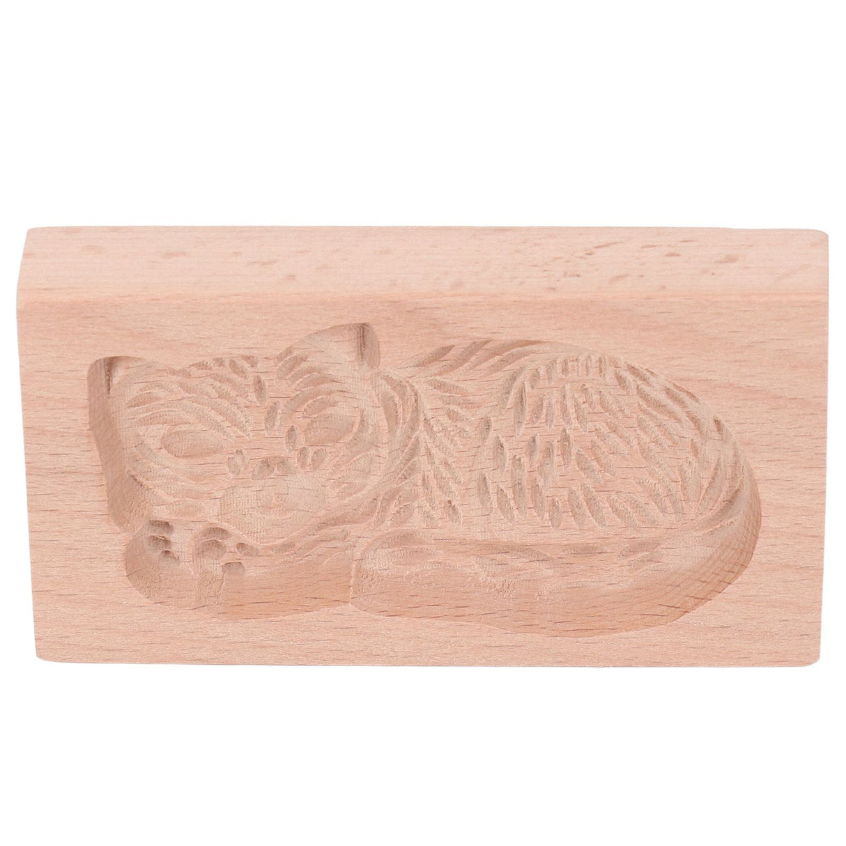 Animal Cookie Mold Lovely Vivid Wooden Biscuit Press Stamp Easy Demoulding Smoothly Cookie Mold Cat