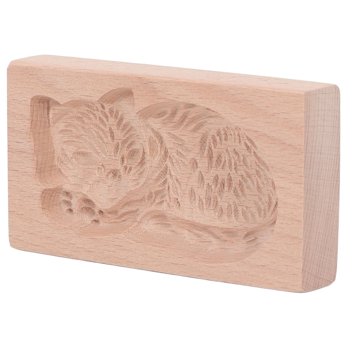Animal Cookie Mold Lovely Vivid Wooden Biscuit Press Stamp Easy Demoulding Smoothly Cookie Mold Cat