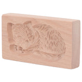 Animal Cookie Mold Lovely Vivid Wooden Biscuit Press Stamp Easy Demoulding Smoothly Cookie Mold Cat - Extra Image