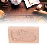 Animal Cookie Mold Lovely Vivid Wooden Biscuit Press Stamp Easy Demoulding Smoothly Cookie Mold Cat - Extra Image