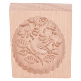 Animal Cookie Mold Lovely Vivid Wooden Biscuit Press Stamp Easy Demoulding Smoothly Cookie Mold Titmouse - Front View