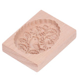Animal Cookie Mold Lovely Vivid Wooden Biscuit Press Stamp Easy Demoulding Smoothly Cookie Mold Titmouse - Rear View