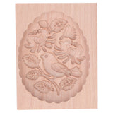 Animal Cookie Mold Lovely Vivid Wooden Biscuit Press Stamp Easy Demoulding Smoothly Cookie Mold Titmouse - Extra Image
