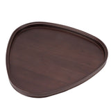 Wood Serving Tray Sturdy Bamboo Simple Elegant Triangular Multifunction Wooden Tea Tray for Cafe Office Dining Table Large