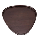 Wood Serving Tray Sturdy Bamboo Simple Elegant Triangular Multifunction Wooden Tea Tray for Cafe Office Dining Table Large