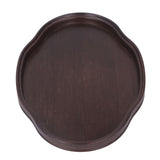 Tea Tray Walnut Color Bamboo Serving Tray Refreshments Plate for Coffee Table Kitchen Living Room - Side View