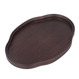 Tea Tray Walnut Color Bamboo Serving Tray Refreshments Plate for Coffee Table Kitchen Living Room