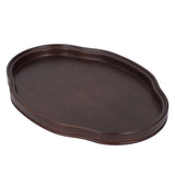 Tea Tray Walnut Color Bamboo Serving Tray Refreshments Plate for Coffee Table Kitchen Living Room