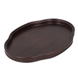 Tea Tray Walnut Color Bamboo Serving Tray Refreshments Plate for Coffee Table Kitchen Living Room