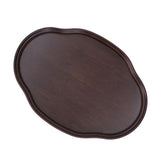 Tea Tray Walnut Color Bamboo Serving Tray Refreshments Plate for Coffee Table Kitchen Living Room