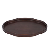 Tea Tray Walnut Color Bamboo Serving Tray Refreshments Plate for Coffee Table Kitchen Living Room