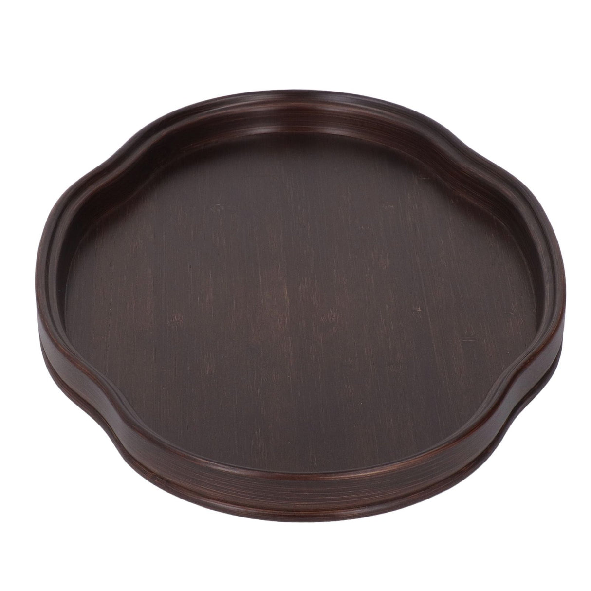 Tea Tray Walnut Color Bamboo Serving Tray Refreshments Plate for Coffee Table Kitchen Living Room