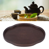 Tea Tray Walnut Color Bamboo Serving Tray Refreshments Plate for Coffee Table Kitchen Living Room - Extra Image