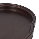 Tea Tray Walnut Color Bamboo Serving Tray Refreshments Plate for Coffee Table Kitchen Living Room