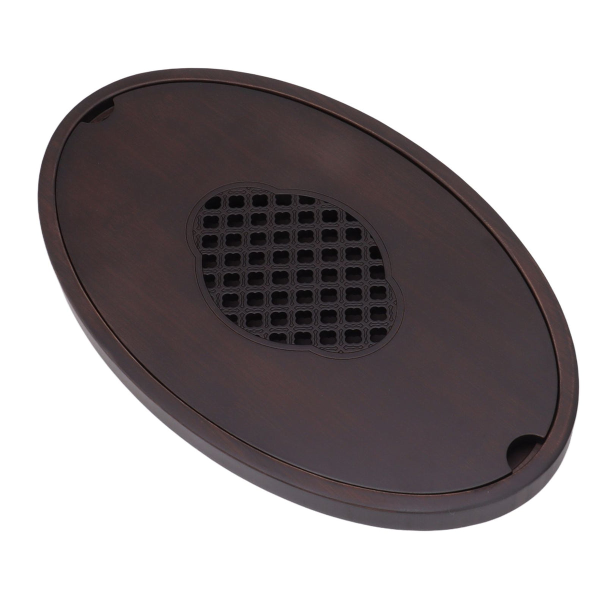 Bamboo Tea Table Tray Walnut Color Simple Elegant Chinese Style Water Storage Tea Tray with Handle S