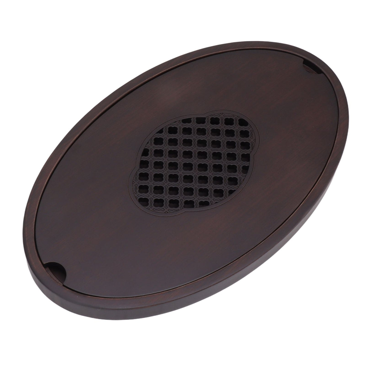 Bamboo Tea Table Tray Walnut Color Simple Elegant Chinese Style Water Storage Tea Tray with Handle S