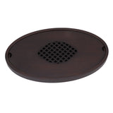 Bamboo Tea Table Tray Walnut Color Simple Elegant Chinese Style Water Storage Tea Tray with Handle S
