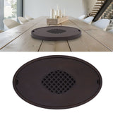 Bamboo Tea Table Tray Walnut Color Simple Elegant Chinese Style Water Storage Tea Tray with Handle S