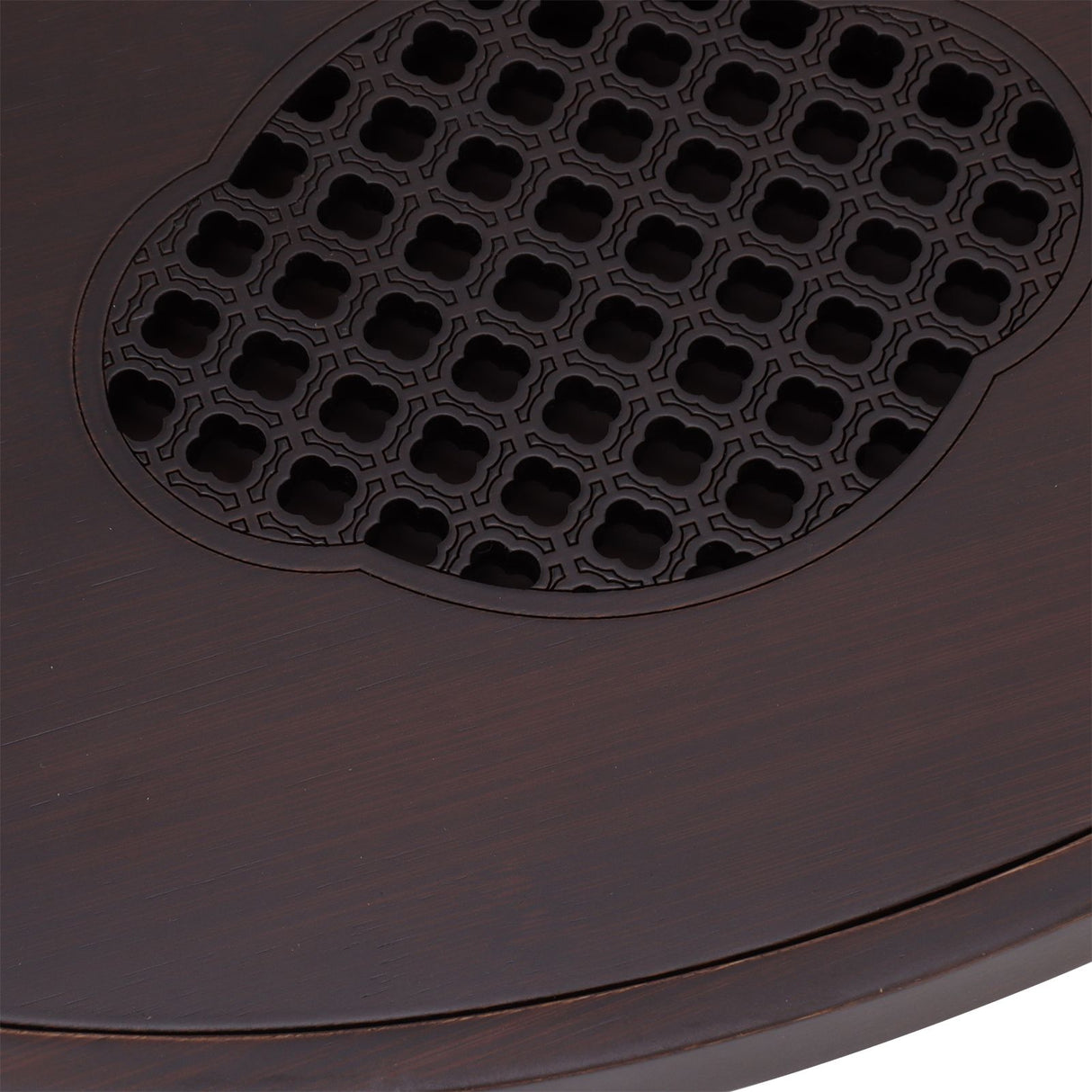 Bamboo Tea Table Tray Walnut Color Simple Elegant Chinese Style Water Storage Tea Tray with Handle S