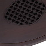 Bamboo Tea Table Tray Walnut Color Simple Elegant Chinese Style Water Storage Tea Tray with Handle S
