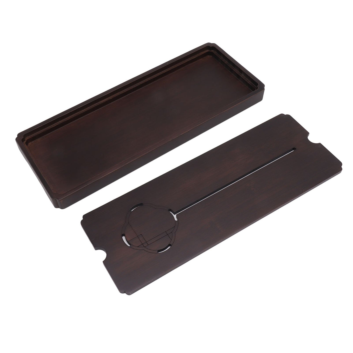 Chinese Water Storage Drainage Tea Tray Bamboo Simple Decorative Robust Household Tea Serving Tray Large Size