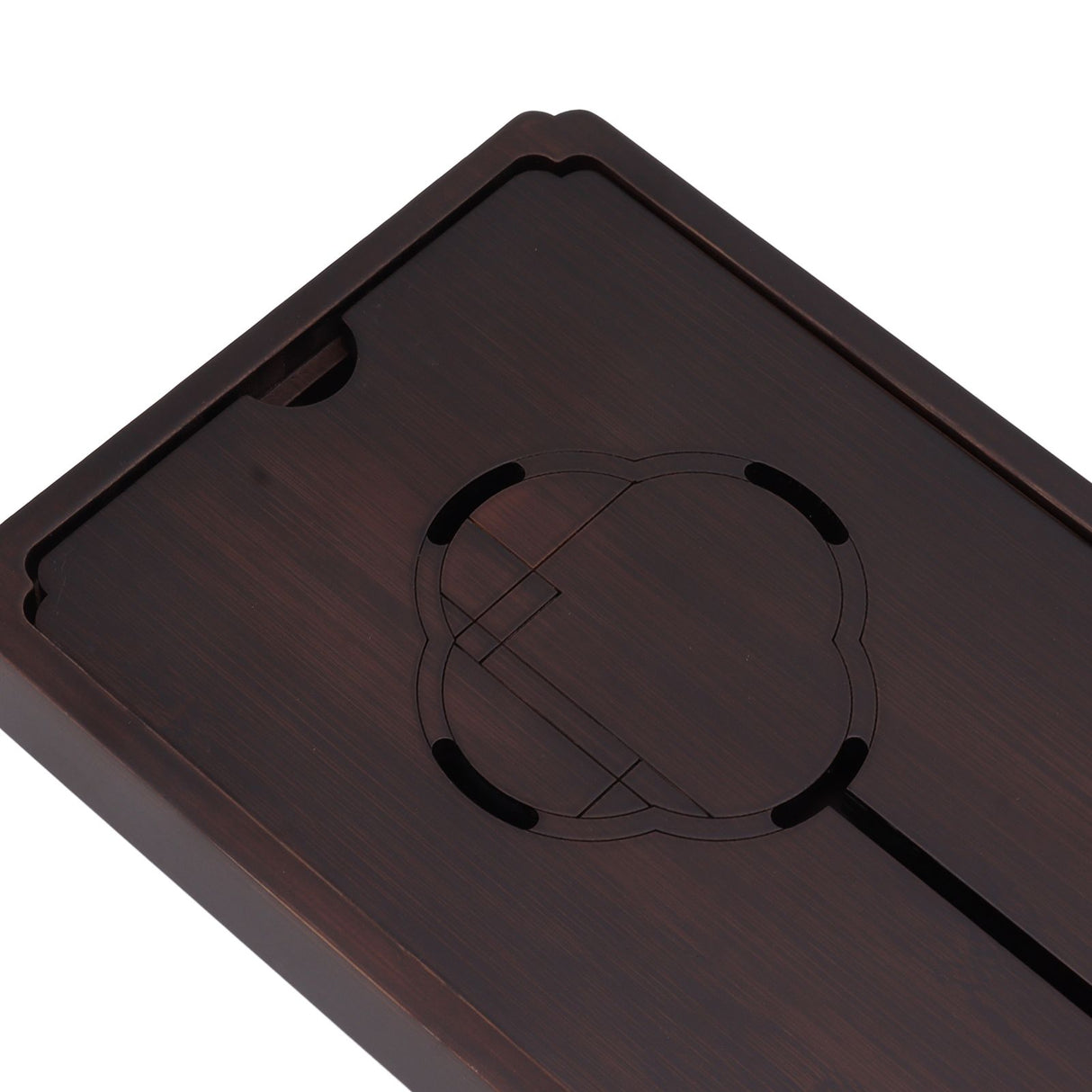 Chinese Water Storage Drainage Tea Tray Bamboo Simple Decorative Robust Household Tea Serving Tray Large Size