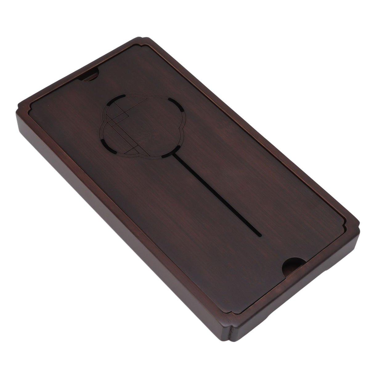 Chinese Water Storage Drainage Tea Tray Bamboo Simple Decorative Robust Household Tea Serving Tray Small Size