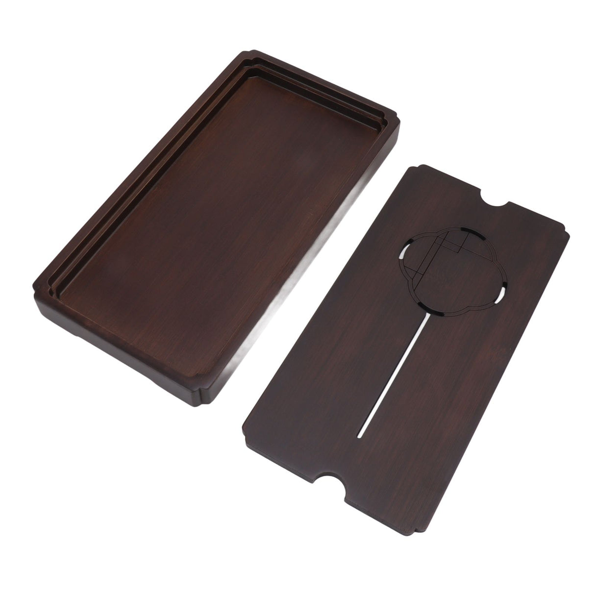 Chinese Water Storage Drainage Tea Tray Bamboo Simple Decorative Robust Household Tea Serving Tray Small Size