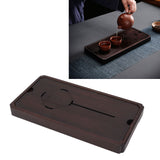Chinese Water Storage Drainage Tea Tray Bamboo Simple Decorative Robust Household Tea Serving Tray Small Size