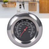 Grill Thermometer Alloy Steel High Accuracy M10 Thread Clear Scale Easy Assembly BBQ Thermometer for Kitchen Camping - 45-Degree Angle