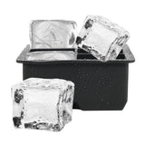 Ice Cube Tray 6 Grids Easy Release Silicone Square and Round with Lid Ice Cube Maker Mold for Freezer