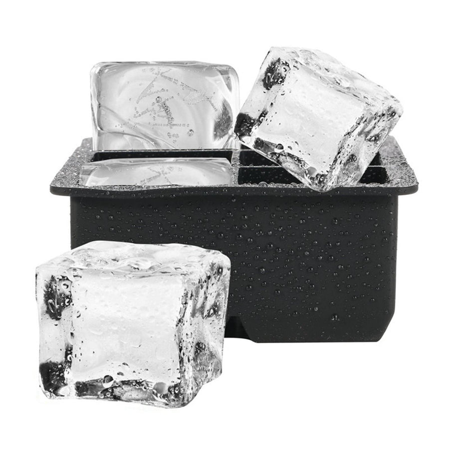 Ice Cube Tray 6 Grids Easy Release Silicone Square and Round with Lid Ice Cube Maker Mold for Freezer
