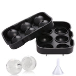 Ice Cube Tray 6 Grids Easy Release Silicone Square and Round with Lid Ice Cube Maker Mold for Freezer