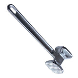 Meat Tenderizer Aluminium Alloy Round Silver Ergonomic Meat Mallet for Kitchen Steak - Top-Down View