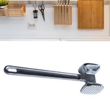 Meat Tenderizer Aluminium Alloy Round Silver Ergonomic Meat Mallet for Kitchen Steak