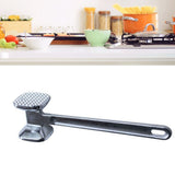 Meat Tenderizer Aluminium Alloy Round Silver Ergonomic Meat Mallet for Kitchen Steak - Extra Image