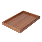 Bamboo Tea Serving Tray Multifunction Decorative Rectangle Bamboo Vanity Tray for Hotel Home Bathroom L - 45-Degree Angle