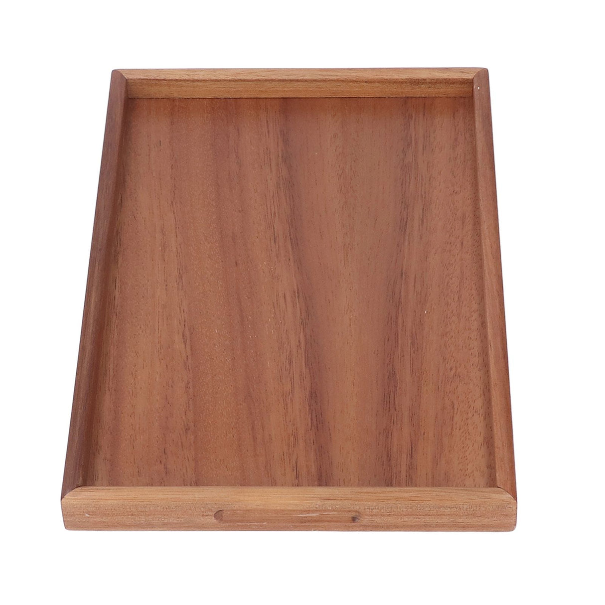 Bamboo Tea Serving Tray Multifunction Decorative Rectangle Bamboo Vanity Tray for Hotel Home Bathroom L